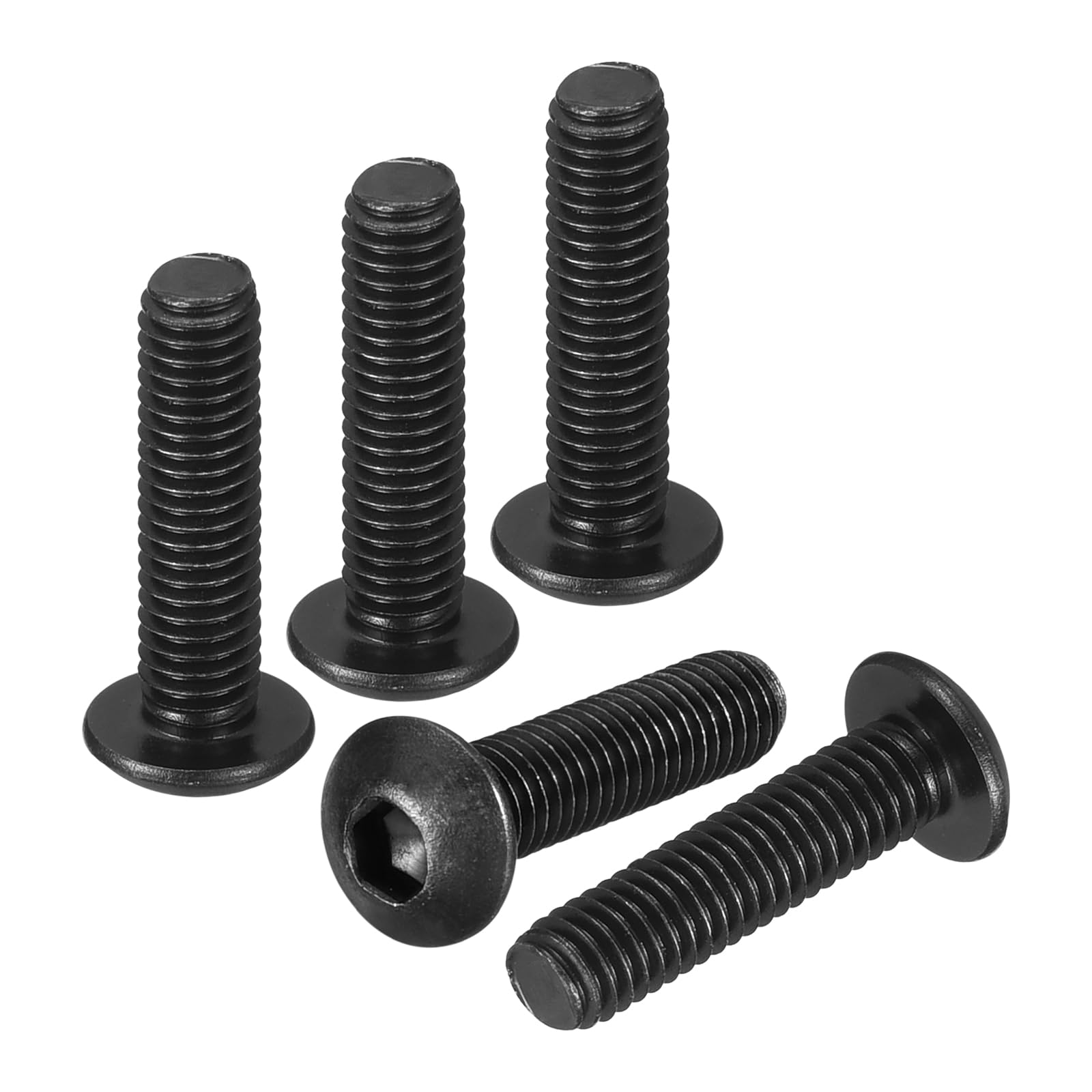 DTGN M3-0.5x12mm Button Head Socket Cap Screws - 100Pack - Good for Road Bicycle, Mountain Bike, Auto, Motorcycle - Carbon Steel Black Oxide - Hex Socket Drive Fasteners โ image 1