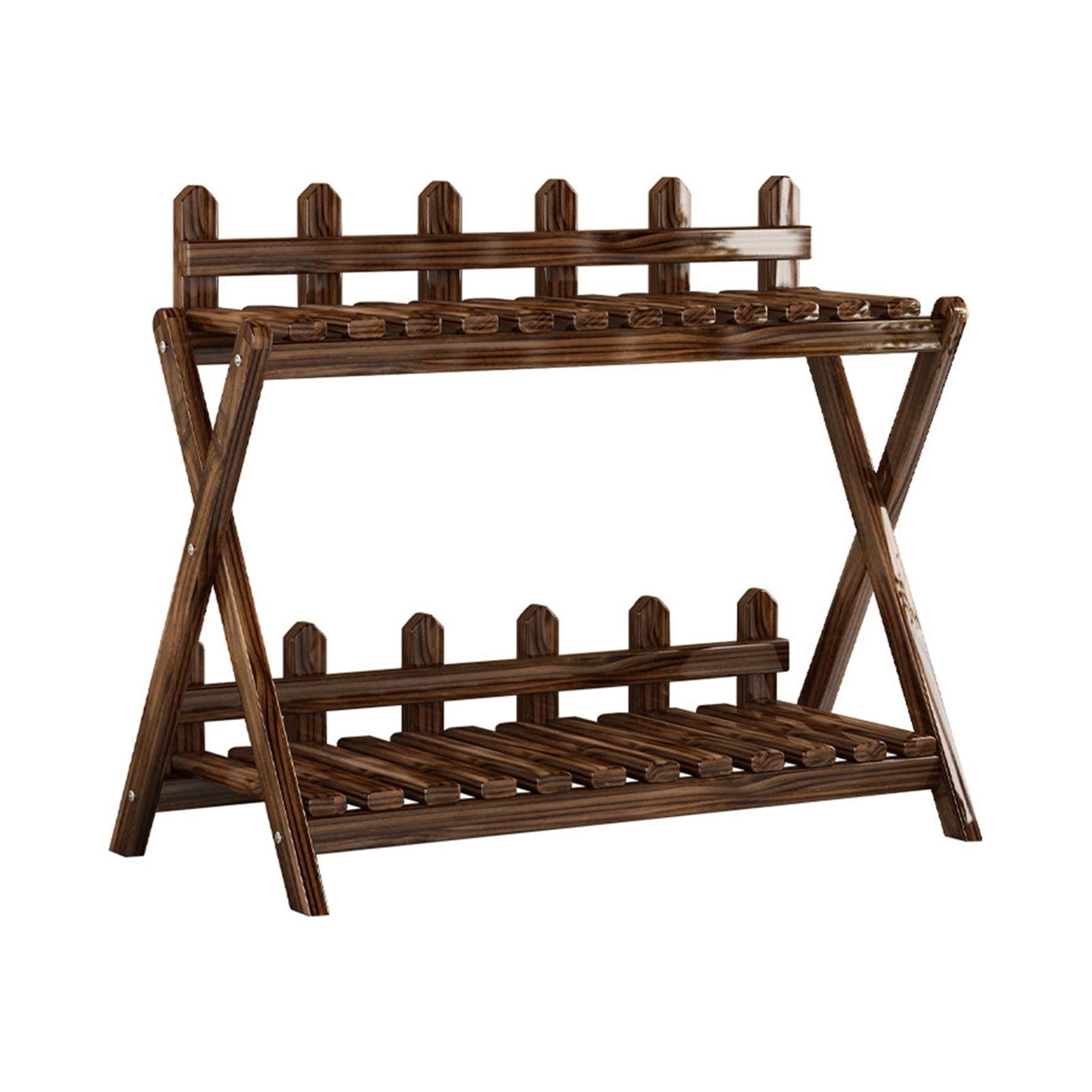 carotoe Bucolic Multipurpose Storage Shelf Space Saving Plant Rack Ideal for Displaying Green or Storing Essentials Multi Tiers Plant Stand