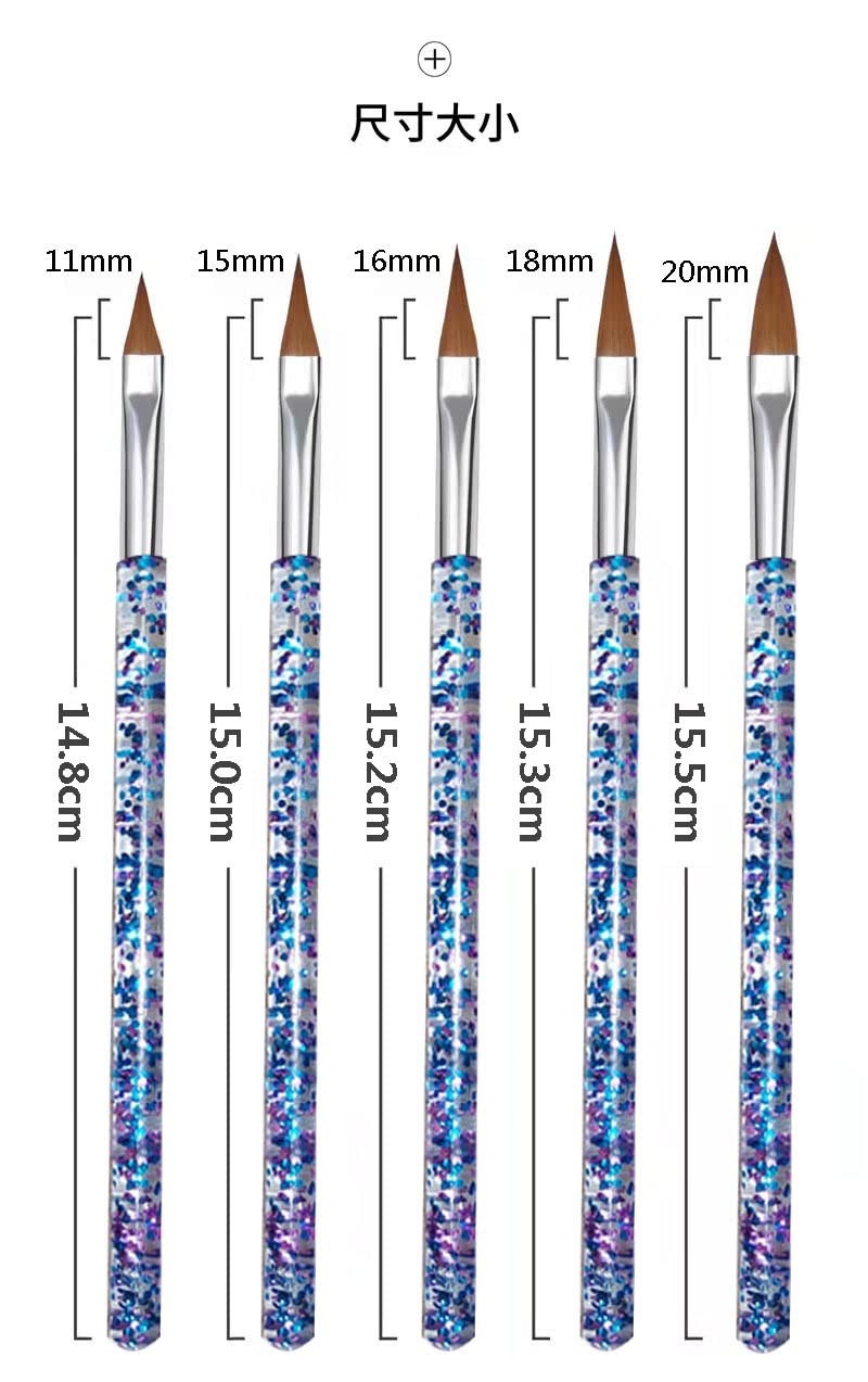 N/A 5 PZ/SET Pennello per Unghie Nuova Incisione Punteggiatura Disegno Pittura Gel Intaglio Penna Acrilico Bellezza Unghie artistiche Manicure WolFums
