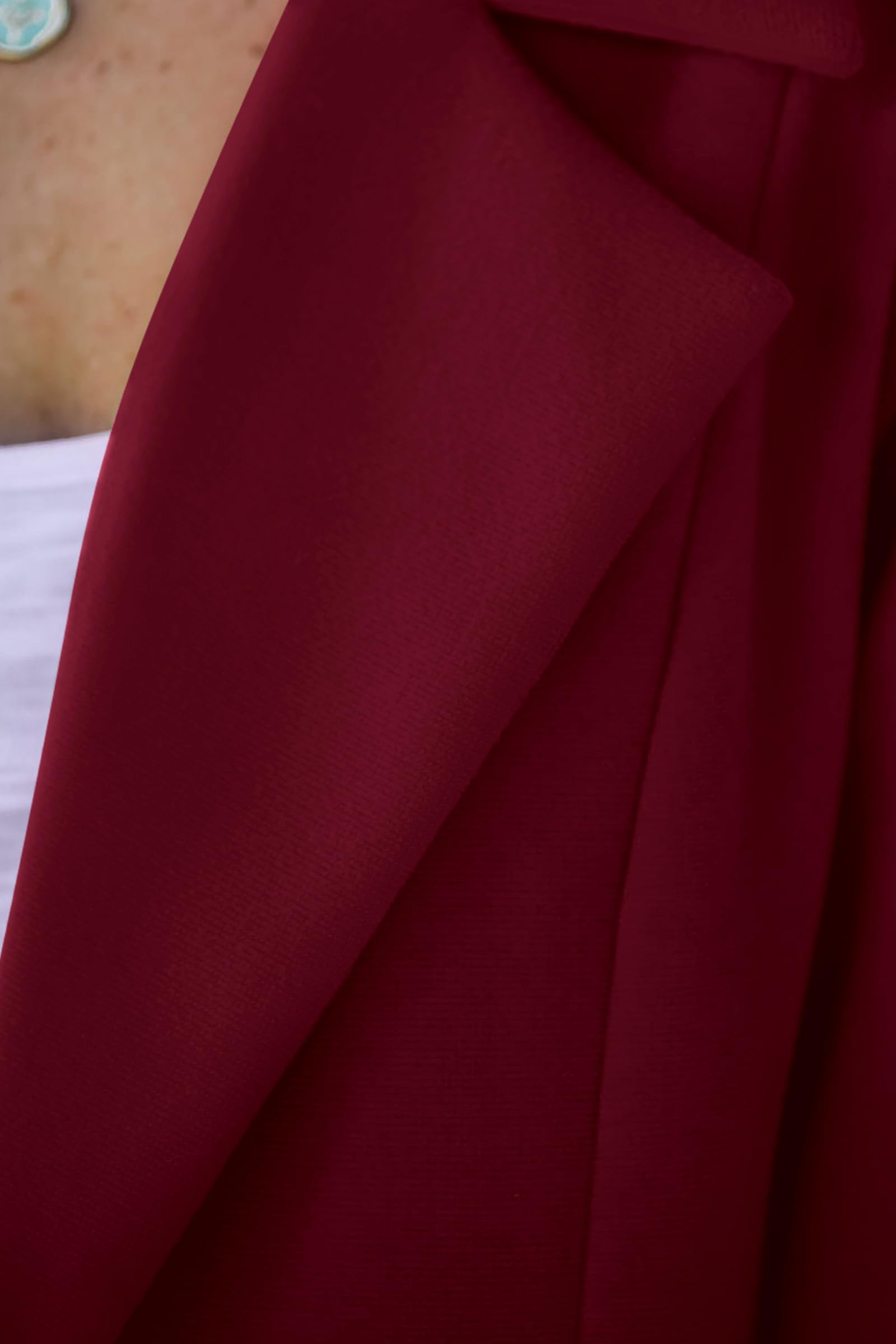 PRETTYGARDEN Women's Business Casual Long Blazer Jackets(Wine Red,S) view 4