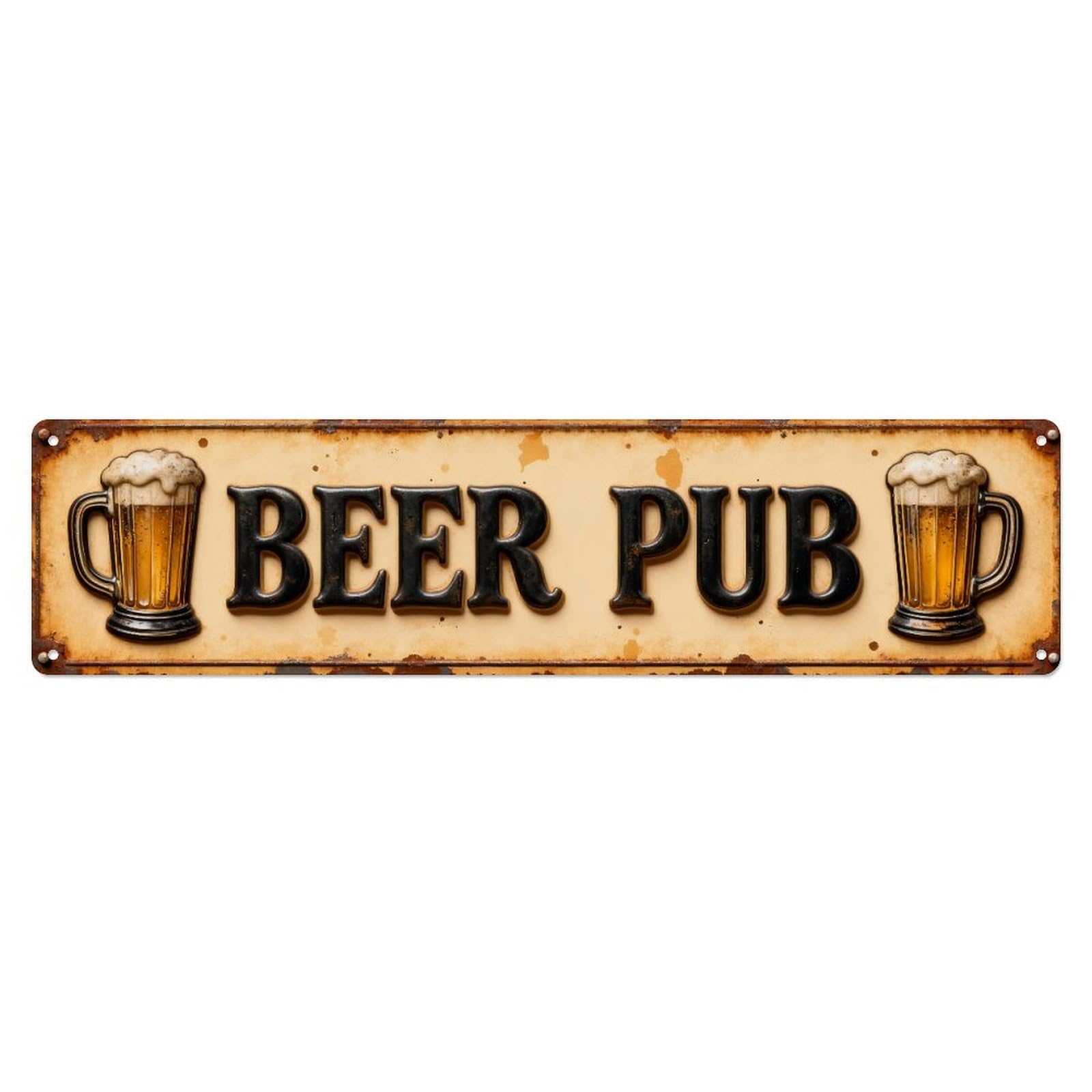 Beer Pub Sign Pattern Metal Tin Sign Plaque