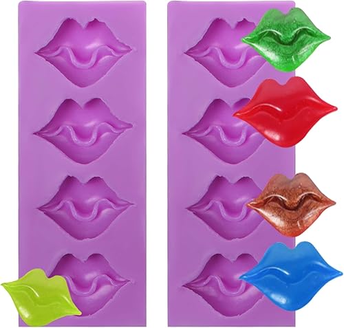 Vista 19 de Molde de silicona con forma de corazones, moldes de chocolate con perlas para labios, decoración de pasteles, decoración de cupcakes en fiesta