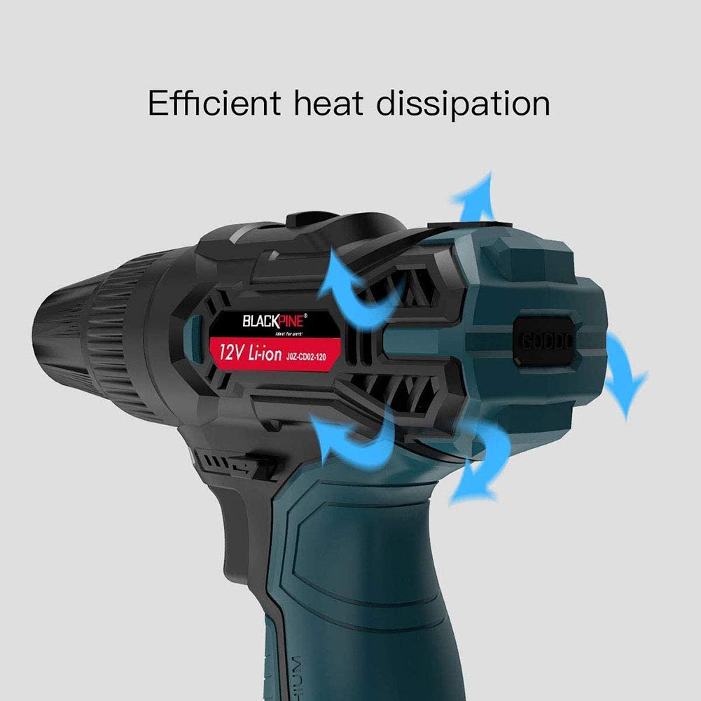 Drill Power Trapano Compatto Heavy Duty velocità variabile 1300mAh Li-Ion 17 + 1 Trapano dinamometrico Cacciavite Elettrico