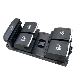 White Plating Electric Window Switch SEAT Leon Golf MK7 Power Master Window Control Button Compatible with VW Passat B7 Tiguan Touran Arteon 5G0959857,5GG959857A (Wear Resistant)