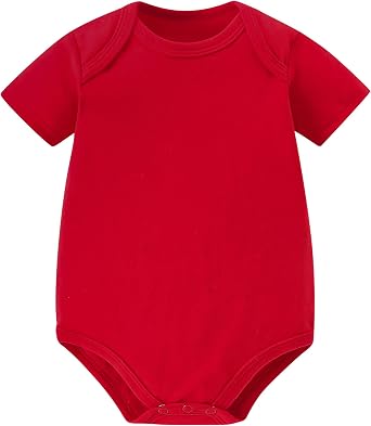AIWUHE Unisex-Baby Short Sleeve Bodysuits Cotton One-piece Boy Girl Summer Clothes 0-3 3-6 6-9 9-12 12-18 18-24 Months