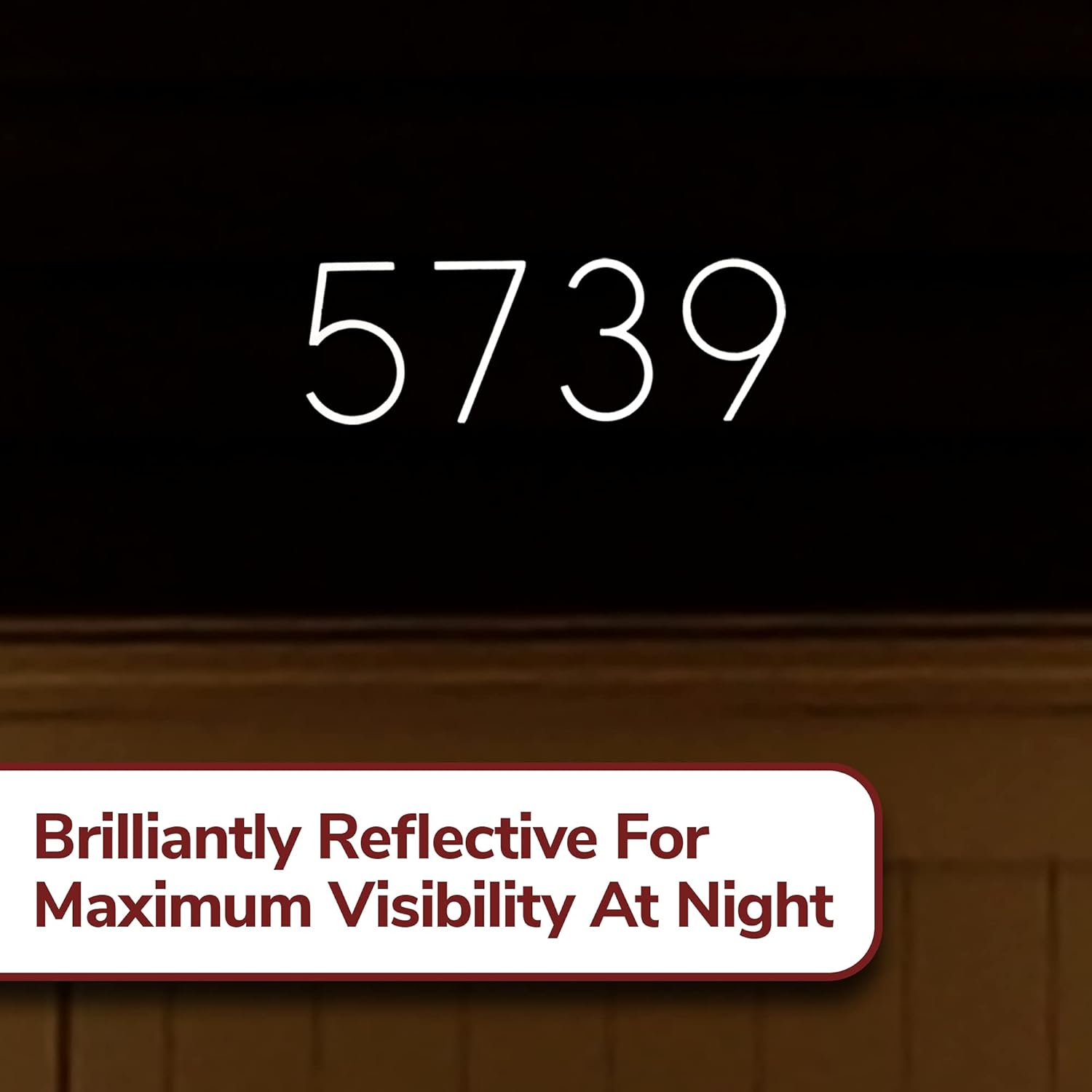 Address America Reflective Modern Floating 5" House Numbers (Number 3) - HN