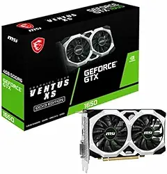 Placa de Vídeo MSI NVIDIA Geforce - GTX 1650 Ventus XS OCV3, 4GB, DDR6, 128 Bits