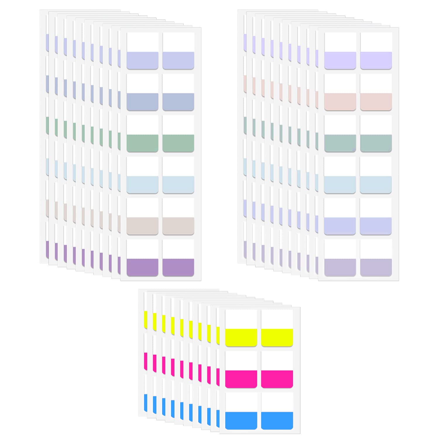 300 étiquettes Autocollantes PET - 25x28 Mm, Couleurs Variées, Pour Marquer Pages Et Documents