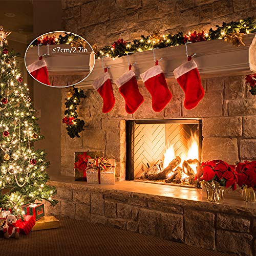 image for Yotako 6 Pieces Christmas Stocking Holders Mantel Hooks Hanger Christm