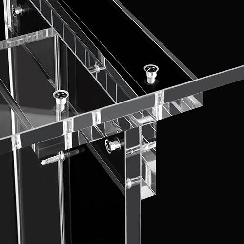 Miniatura 7 de Arco de flores de acrílico transparente de 3.28 pies de alto, elegante soporte de flores rectangular, centro de mesa, telón de fondo de boda,