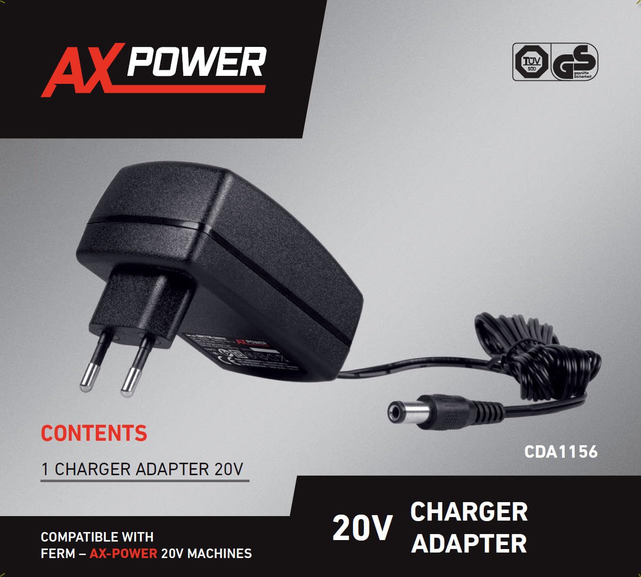 FERM AX-Power adapter do ładowania – ładowarka akumulatorowa 20 V