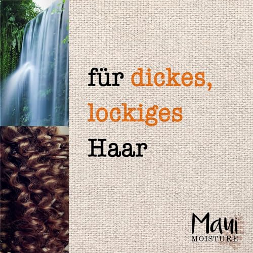 Maui Moisture Coconut Oil Shampoo 385 ml, pflegendes Haarshampoo mit Kokosöl, Plumeria- und Papaya-Extrakt, für lockiges Haar, ohne Sulfate und Silikone