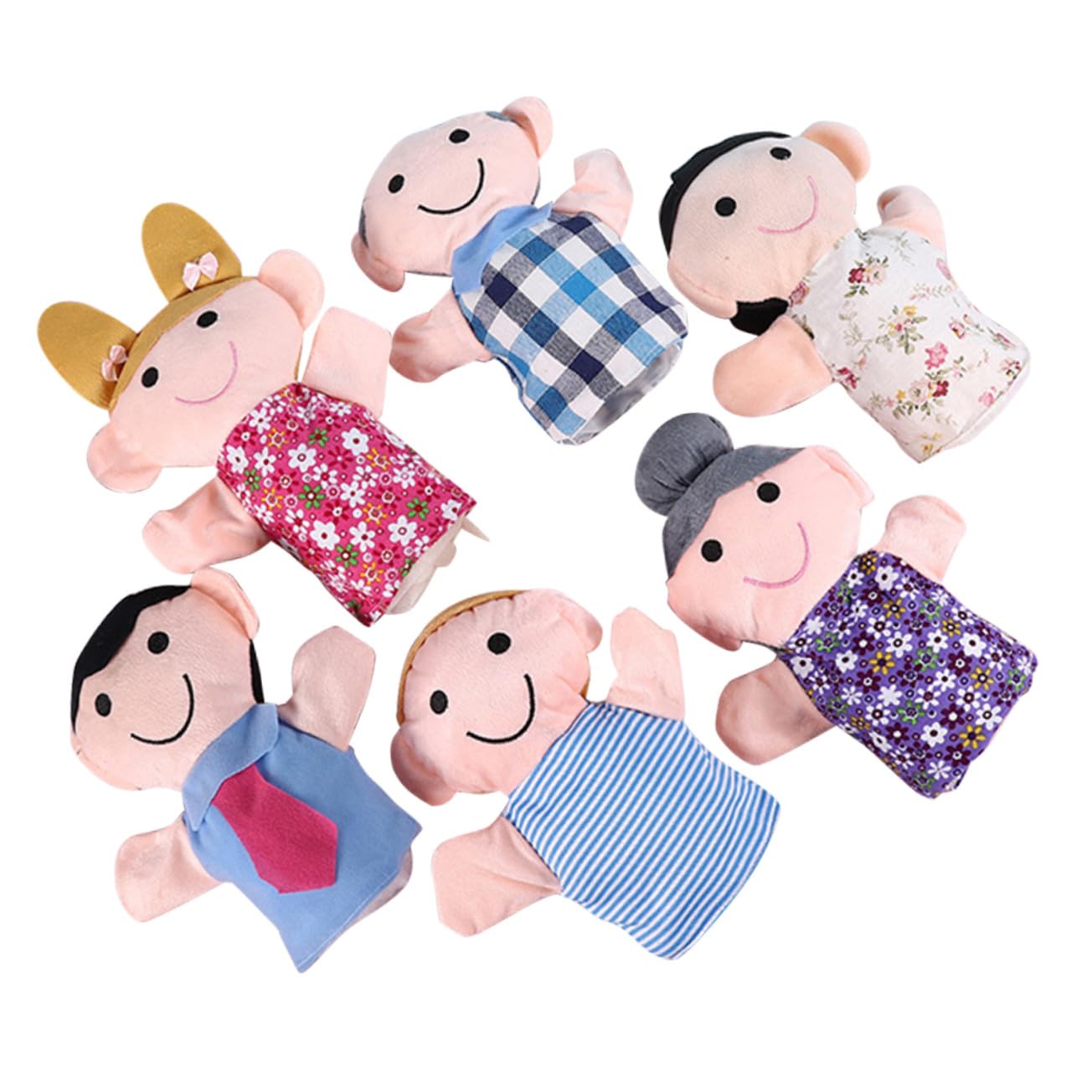 Marionnettes à Main Jouets Éducatifs Créatifs Lot de 6 en Peluche Ultra-Douces et Légères pour Garçon et Filles, pour Jeux D'intérieur et D'extérieur