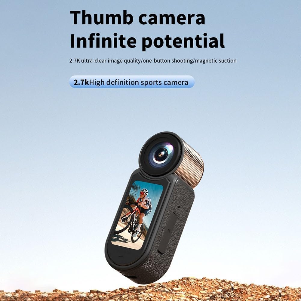 Appareil photo pouce compact léger 2,7 K pour l'extérieur (blanc)
