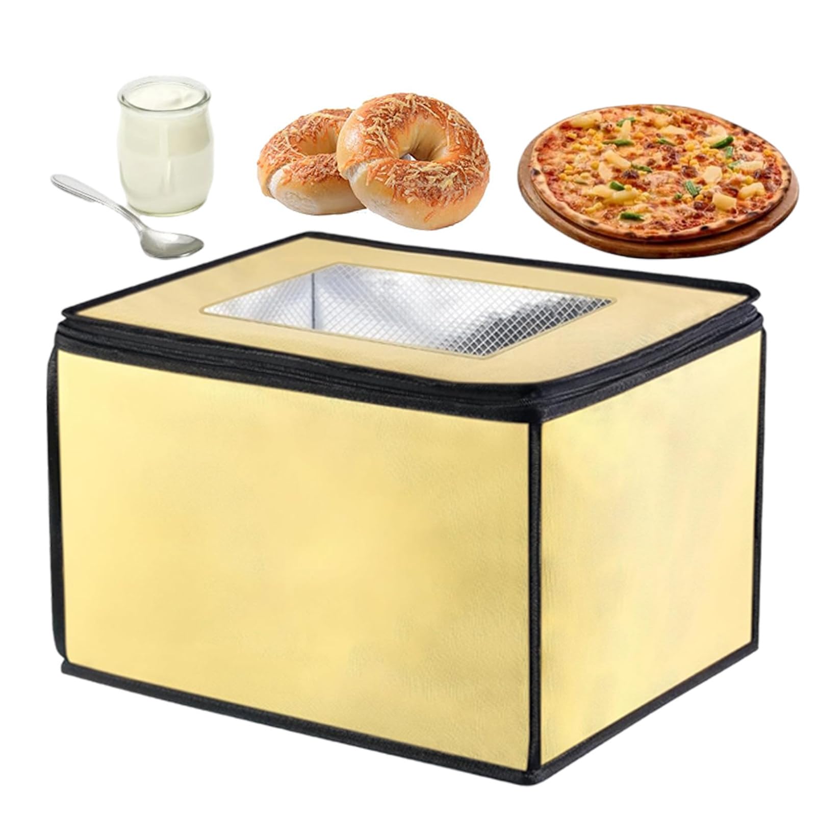 Gärschrank Für Pizzateig Auf Der Arbeitsplatte – Sauerteig-Backzubehör, Einstellbarer Timer (0–12 Stunden) Und Thermostatregelung (10–45 °C) Für Handwerklich Hergestelltes Brot