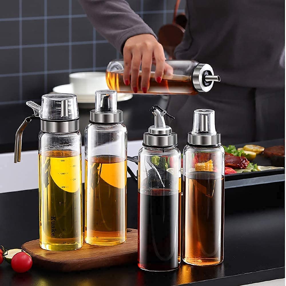 Set Olio e aceto Bottiglia Dispenser for Olio d'oliva, ampolla for Olio e aceto, Dispenser for Olio e aceto in Vetro Superiore 500 ml Oliera