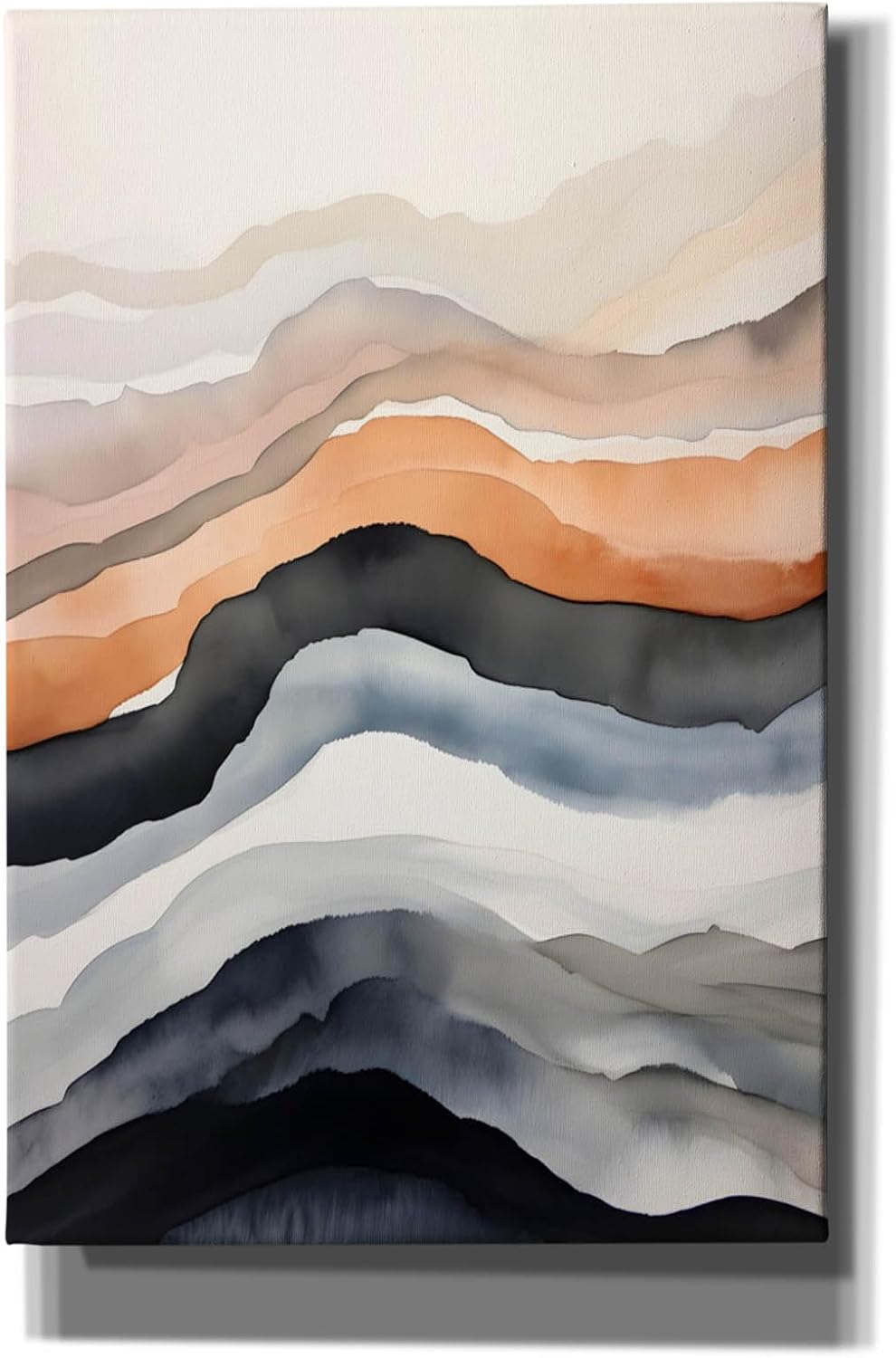 Epic Graffiti 'Black & Beige Landscape 9' by Petals Prints Design, Canvas Wall Art, 40"x60"