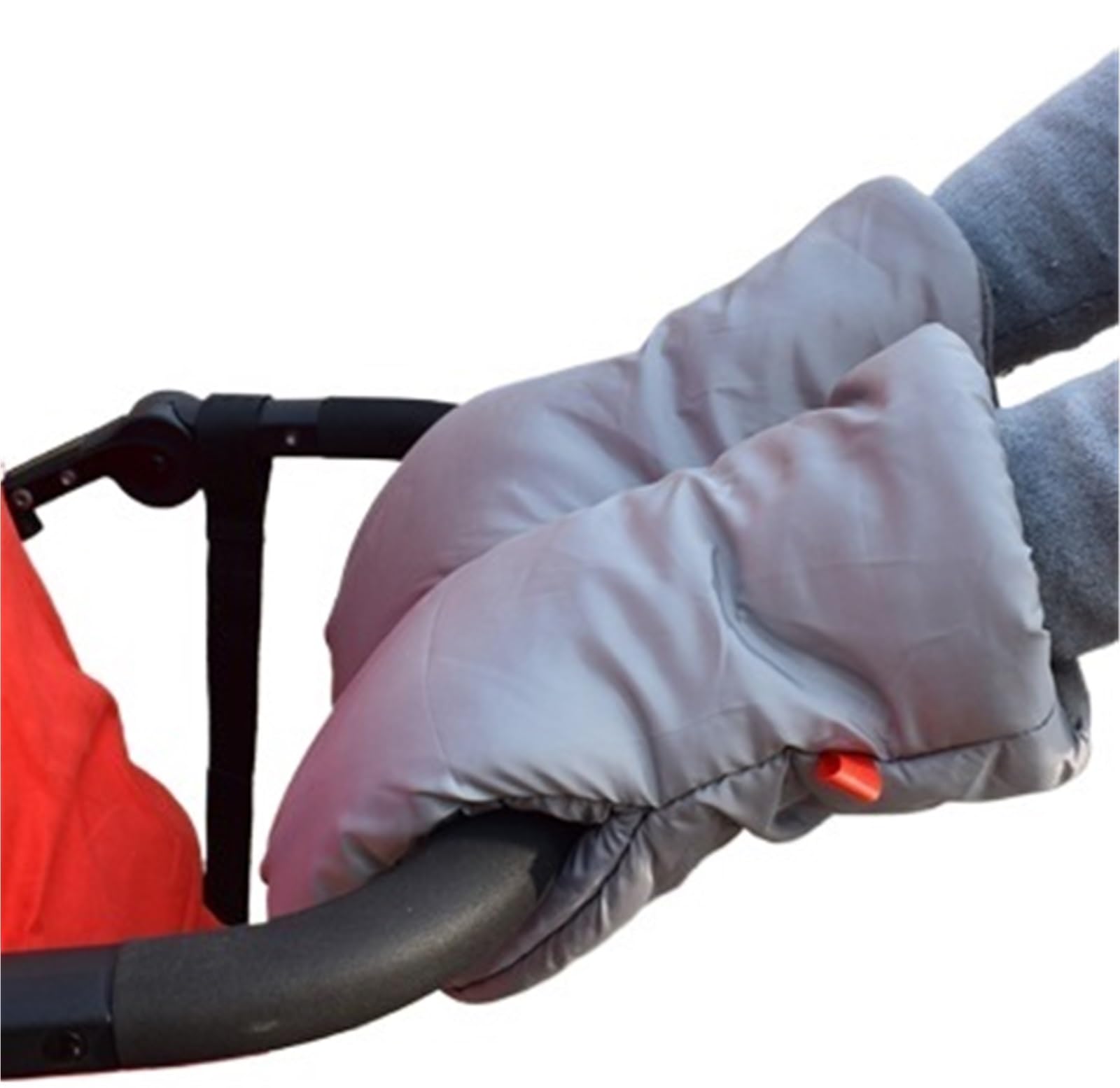 Guantes de Cochecito Cochecito de invierno, saco mano for cochecito bebé, cálido, piel sintética, funda forro polar, bolso, carrito, guante(Black 2)