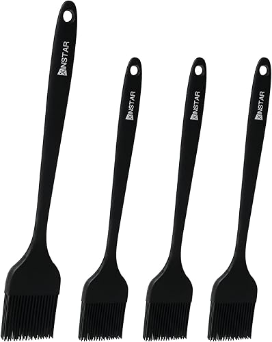 Paquete de 4 cepillos de silicona para repostería cepillo de pastelería resistente al calor mejora tus habilidades de parrilla y horneado con