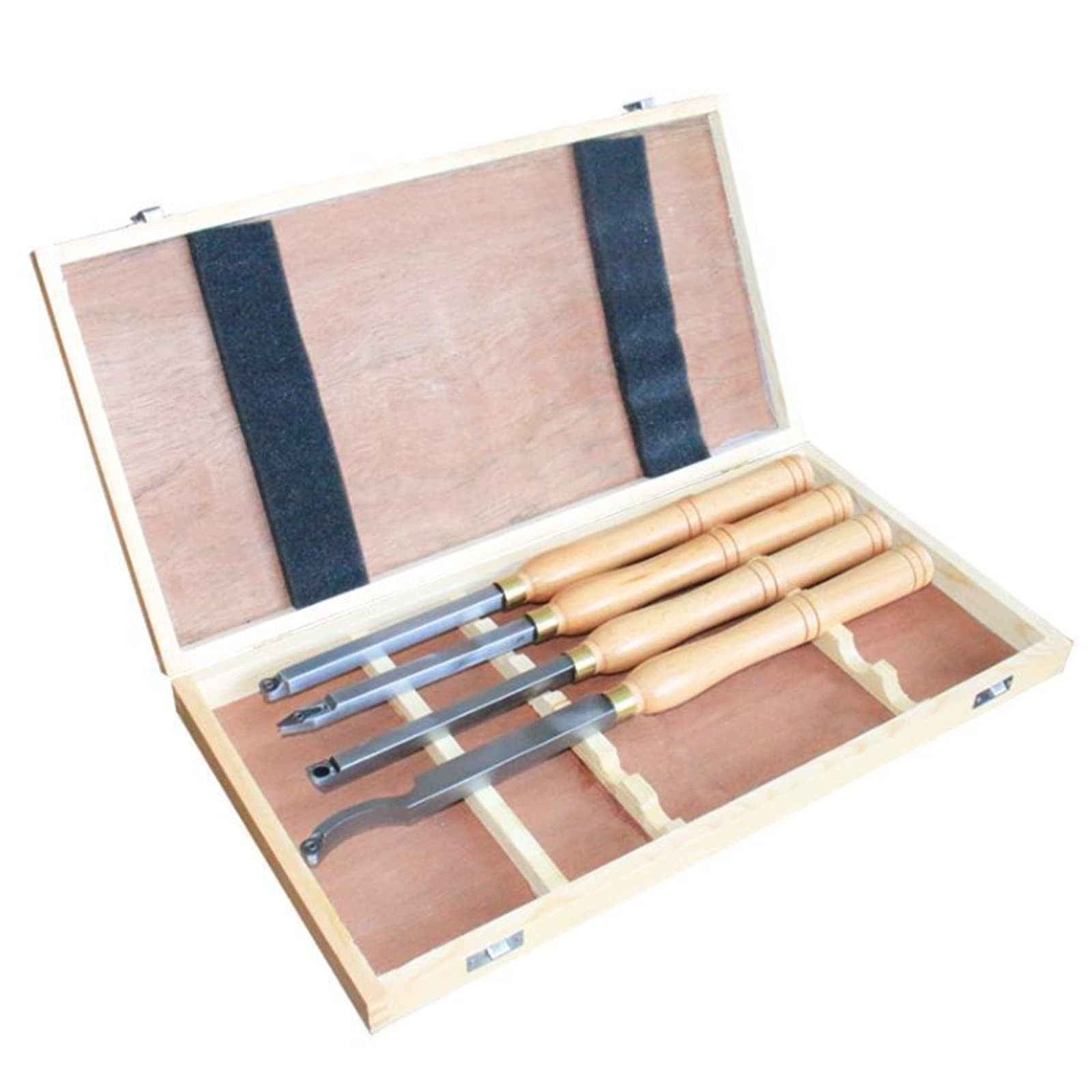ZMJGLL 4 Pieces Wood Turning Chisel Set, Carbide Tipped Working Lathe Tools Combo,Woodworking Wood Turning Tools for Wood Hobbyist