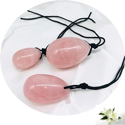 Huevos de cuarzo rosa, piedra de masaje de jade rosa para mujeres, masaje corporal, entrenamiento muscular, piedras de masaje de cristal, ejercicio