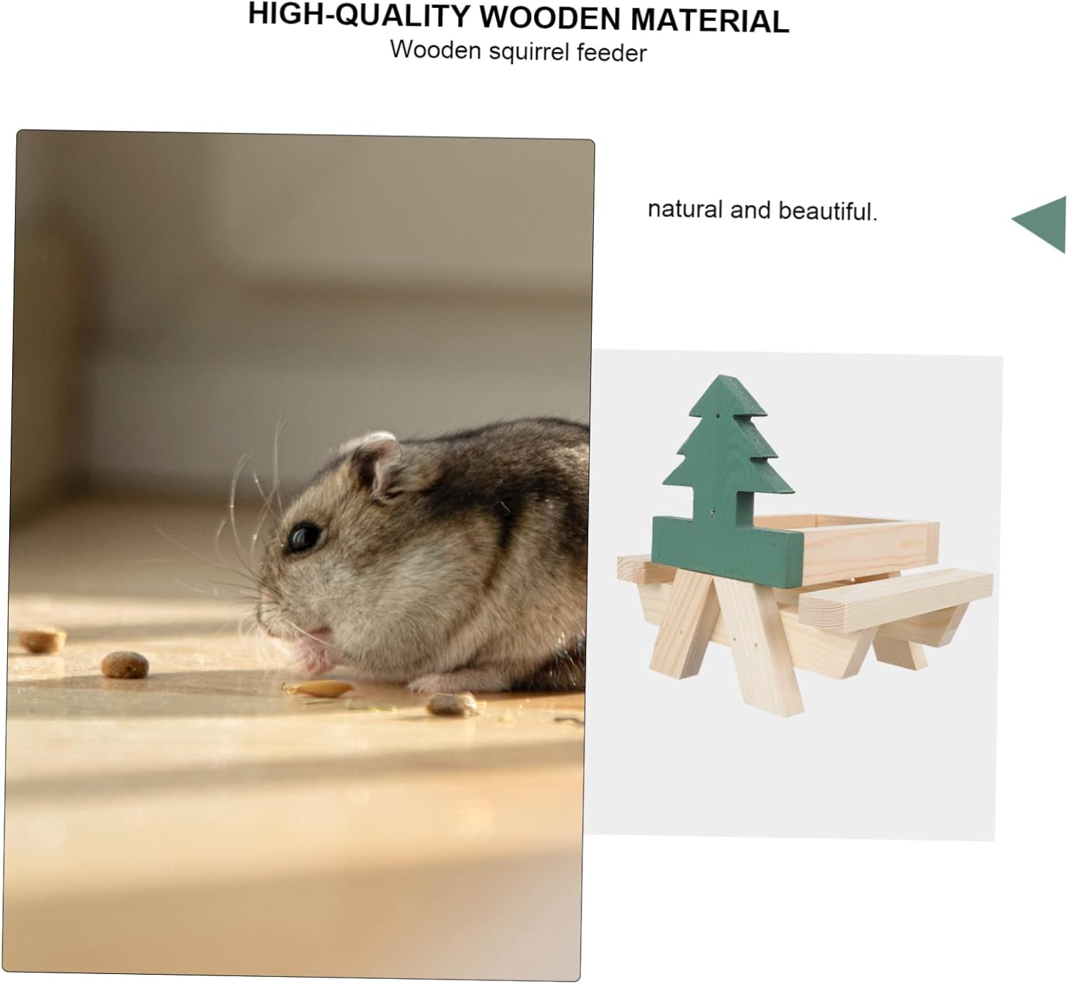 ibasenice 1pc Hanging Squirrel Feeder Peanut Feeder Wooden Corn Cob Holder Pet Feeding Supplies