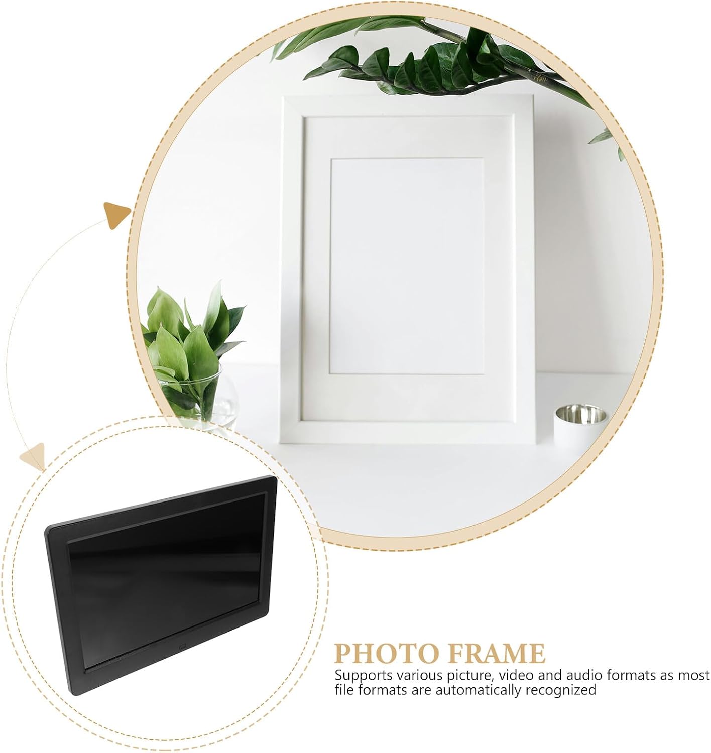 10 Inch Digital Photo Frame with 1080p LED LCD for Home