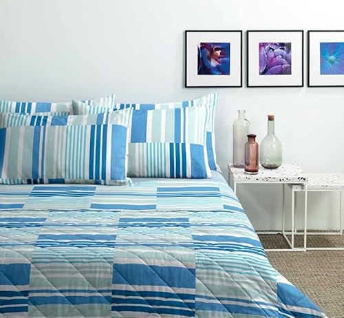 Bassetti Gesteppte Tagesdecke für französisches Bett, Übergangsdecke, Sommerdecke Double-Face, Übergangsdecke, Baumwolle, Double Line B1