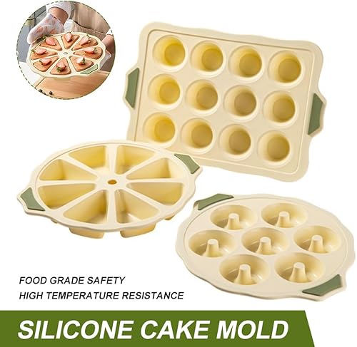 Miniatura 2 de Molde de silicona para hornear, reutilizable, para magdalenas, muffins, dona, triangular, para pasteles, pudín de gelatina de chocolate, 12