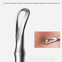 Vista 3 de Pointed Blackhead Removal, 2-in-1 Acne Extractor Tool - Stainless Steel Whitehead Remover for Face/Nose