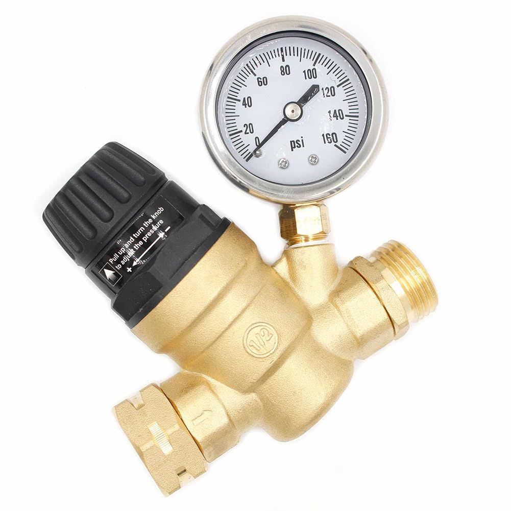 Omabeta Regolatore Di Pressione Acqua – Riduttore Con Manometro, Filettatura G3/4, Per Giardino E Impianti Di Irrigazione