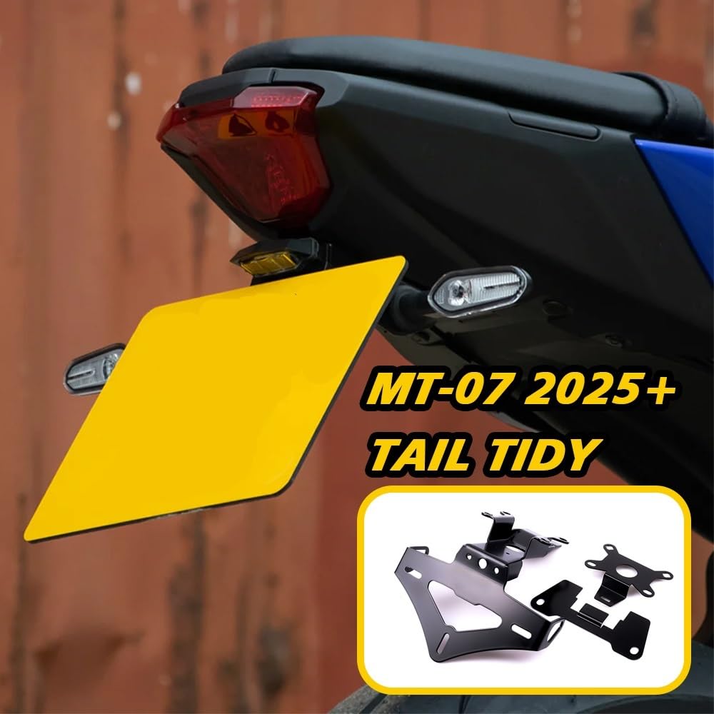 Rama na rejestrację motor Pasuje do YAMAHA MT-07 2025 Tail Tidy Plug and Play uchwyt na tablicę rejestracyjną MT07