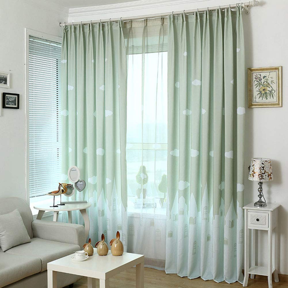 Rideaux de princesse château blanc pour illuminer la chambre d'enfant 150x270cm