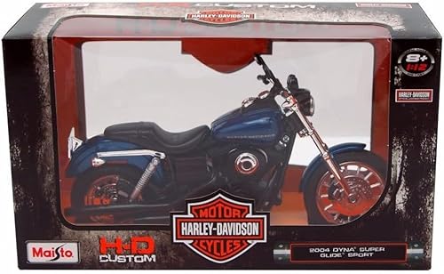 Miniatura 5 de Maisto 2004 Harley Davidson Dyna Super Glide Sport Bike 112 motocicleta azul