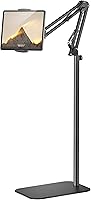 SteelStorm 360° Rotatable Metal Tablet Floor Stand - Adjustable Height & Angle Holder for iPad, Phone, Kindle, 4.7-12.9" Devices