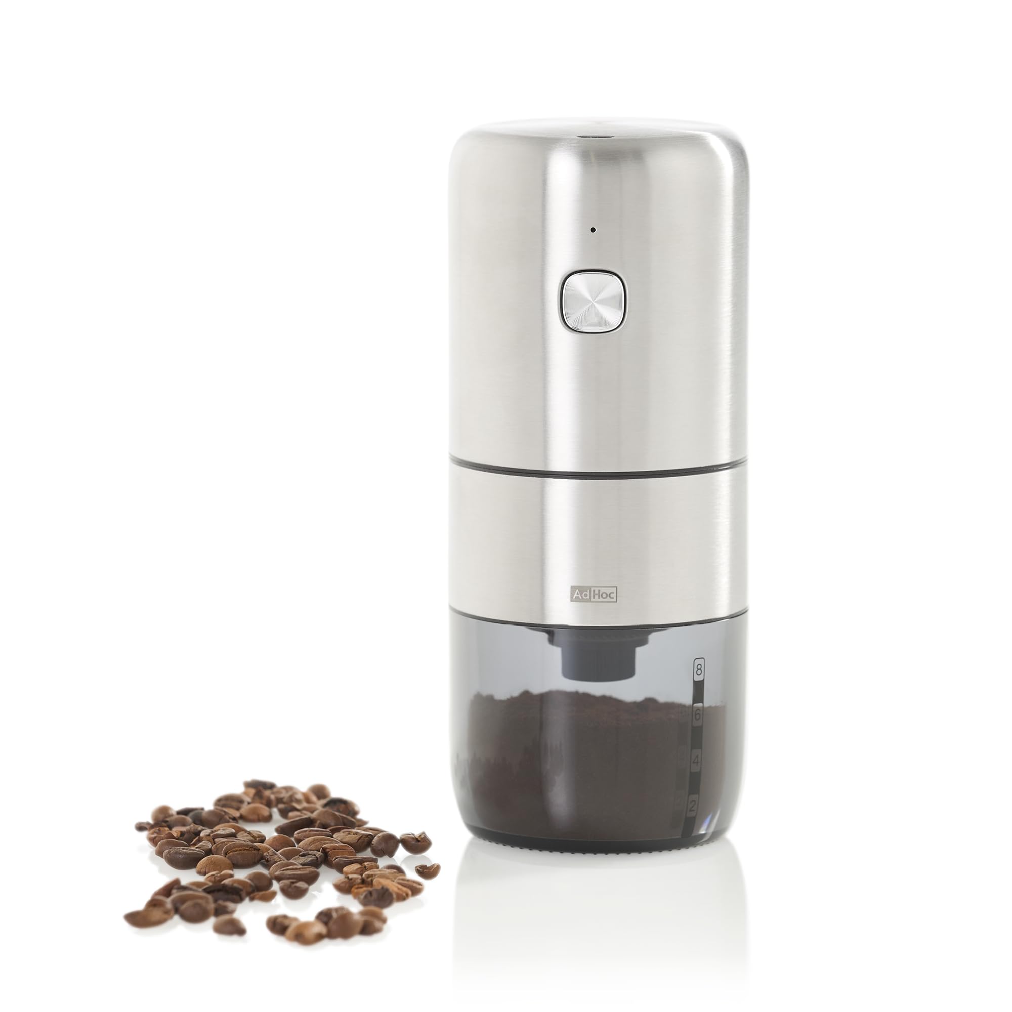 AdHoc i.Mill Design Kaffeemühle, elektrisch & wiederaufladbar | CeraCutXL® Keramikmahlwerk, USB-C, SilentDrive und stufenlose Mahlgradeinstellung