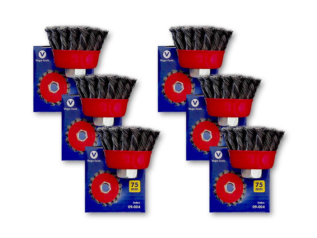 24 x szczotka do garnków szczotka druciana 75 mm pleciona szczotka szczotka stożkowa do szlifierki kątowej