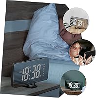 Vista 6 de Hatch Alarm Clock Led Light Alarm Clock Alarm Clock with Wireless Charging Clock for Bedroom Digital Alarm Clocks Mirror Clock Desk Clock Vanity