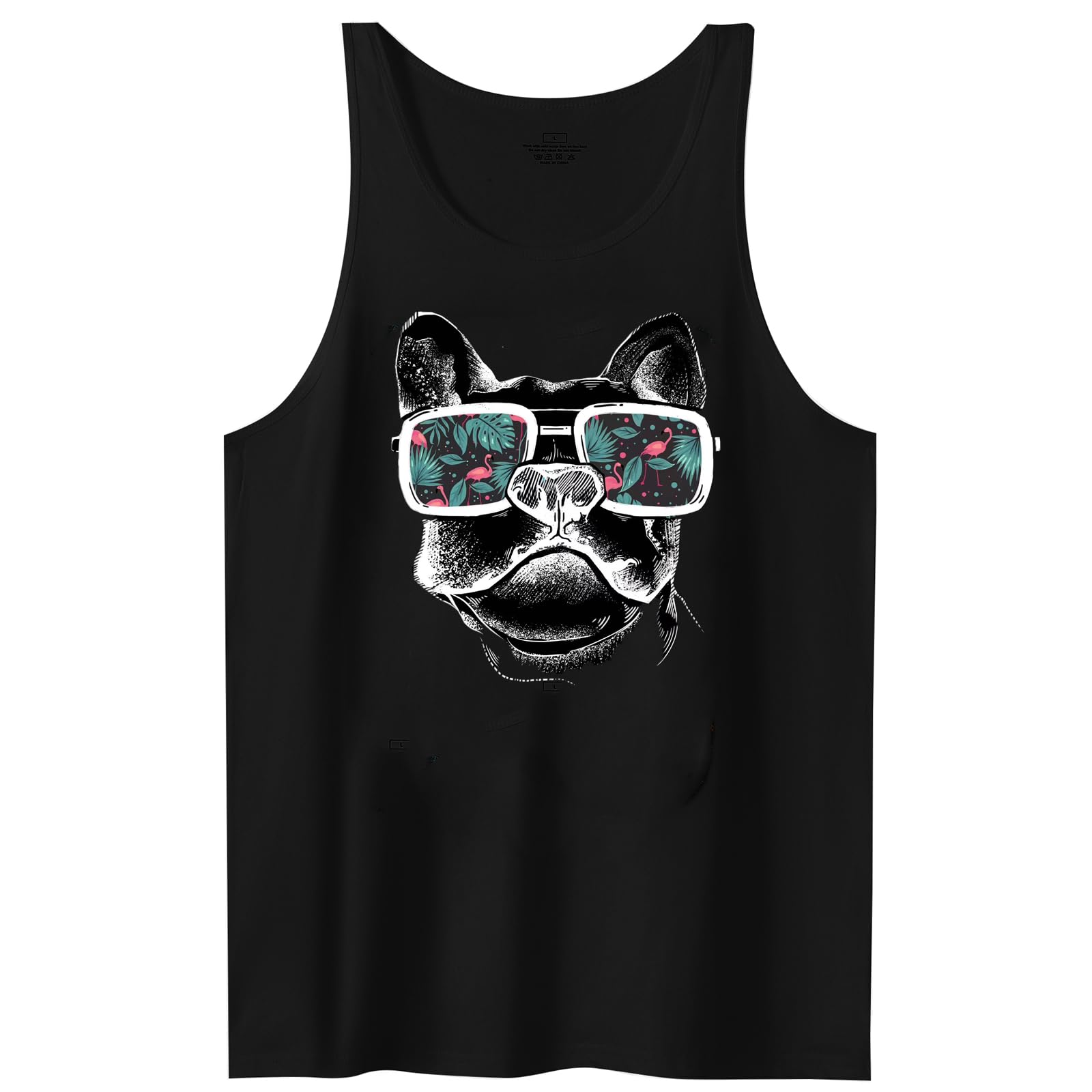 HOTCAT Camiseta sin mangas para hombre, diseño de oso panda, con gafas de sol, estilo callejero