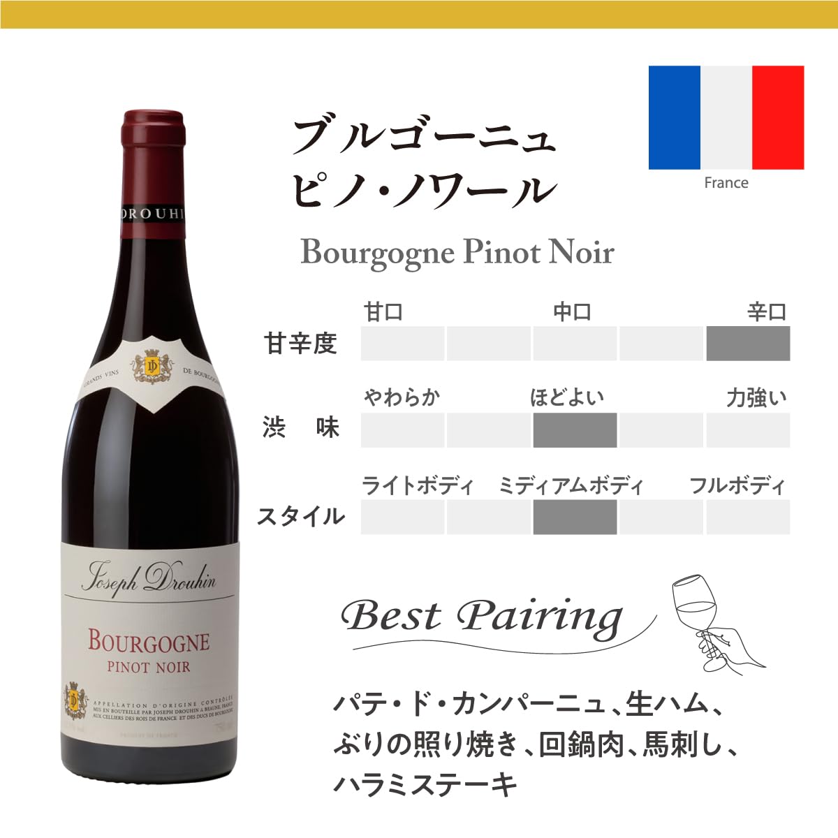 赤ワイン Joseph Drouhin ボーヌ ピノノアール ジョセフ ドルーアン ブルゴーニュの通信販売