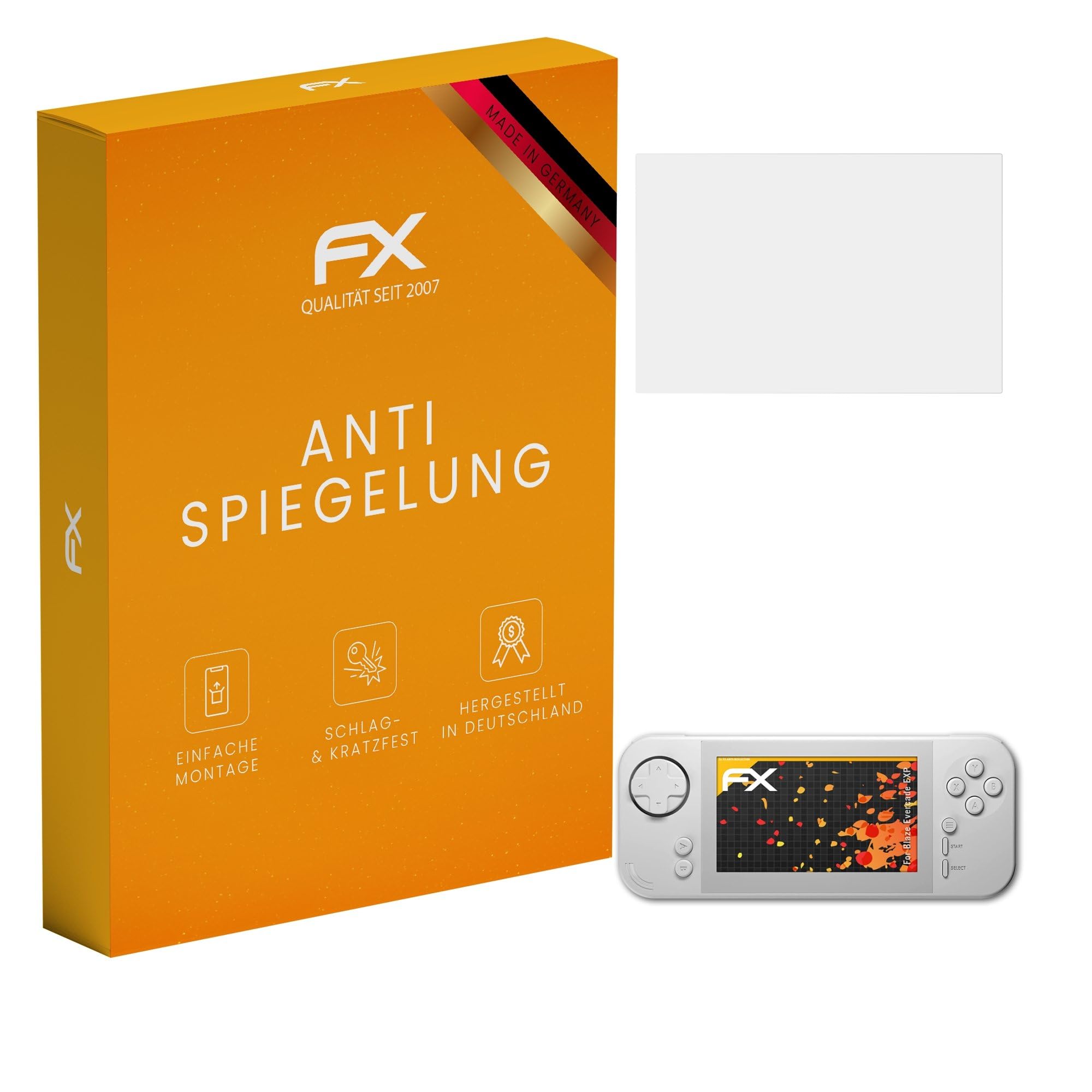 atFoliX Screen Protector compatible with Blaze Evercade EXP Screen Protection Film, anti-reflective and shock-absorbing FX Protector Film (3X)