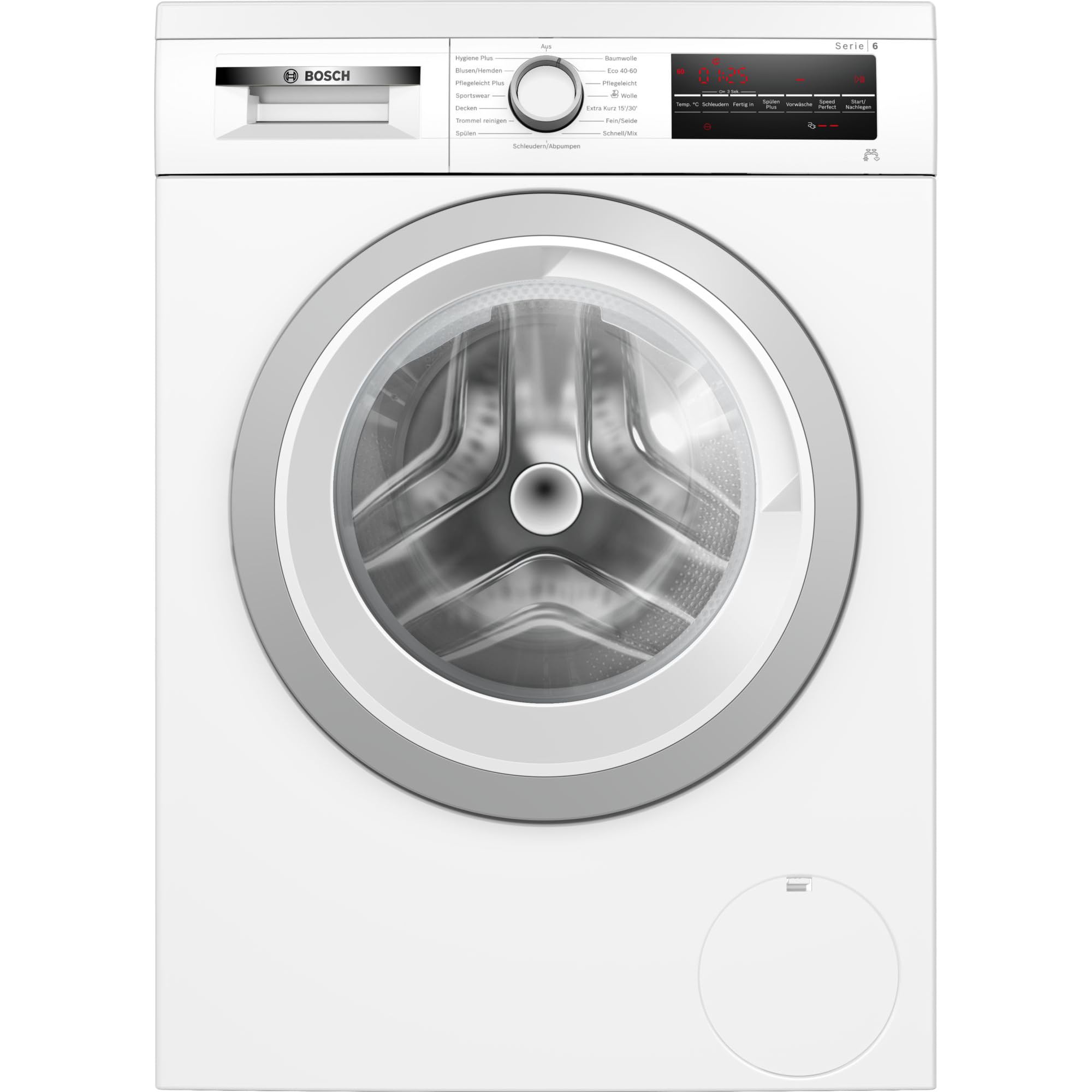 Bosch WUU28T49, Serie 6, Frontlader Waschmaschine, 9 kg, 1400 UpM, Unterbaufähig, SpeedPerfect, Maximale Energie- und Wasserersparnis, Nachlegefunktion, besonders hygienisch, AquaStop