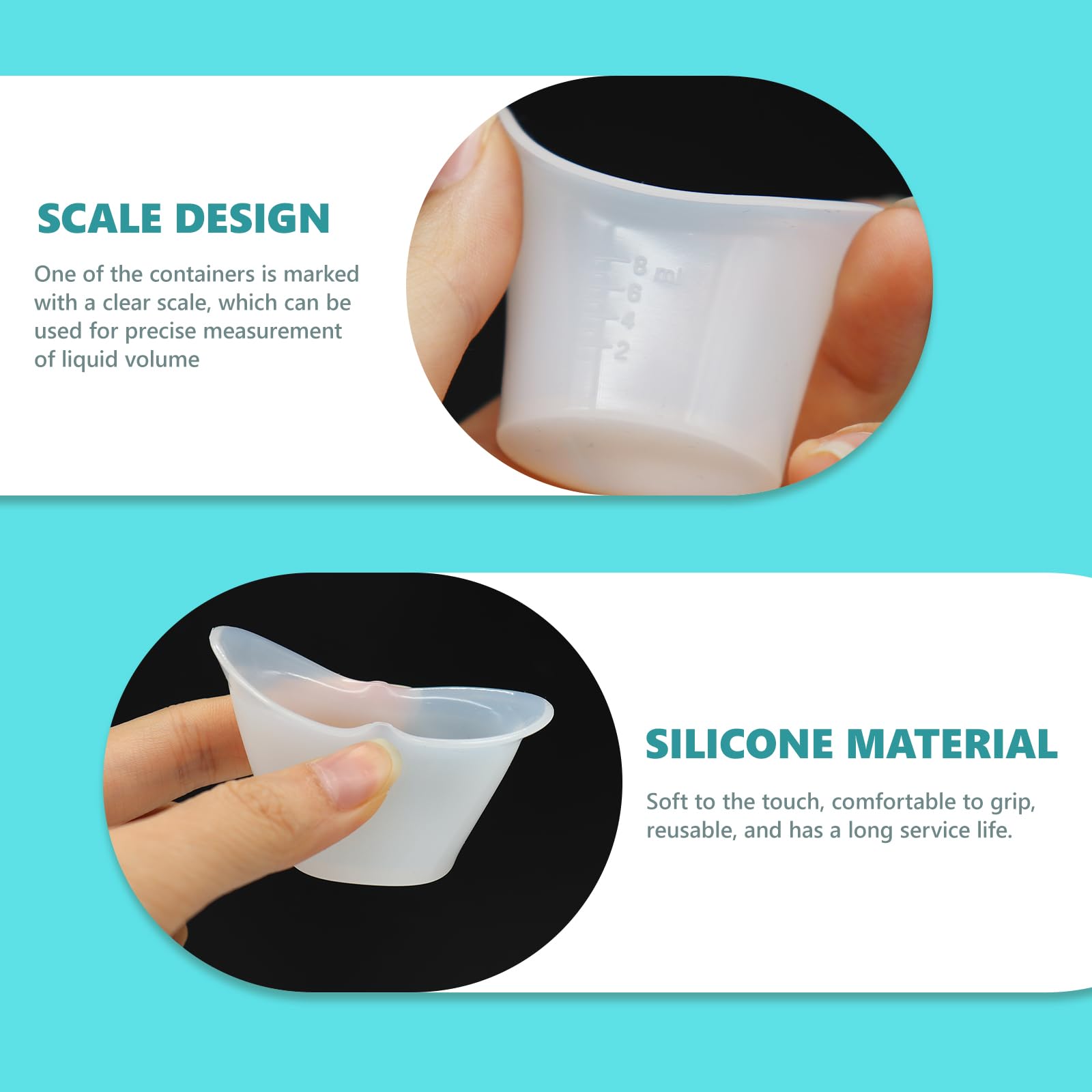 4 Pezzi 8 ML Tazza per Lavaggio Oculare Portatile, Tazza da Bagno per Occhi in Silicone, Tazze per Lavaggio Occhi Morbida Riutilizzabile,Tazze Liquida per La Doccia Per Occhio
