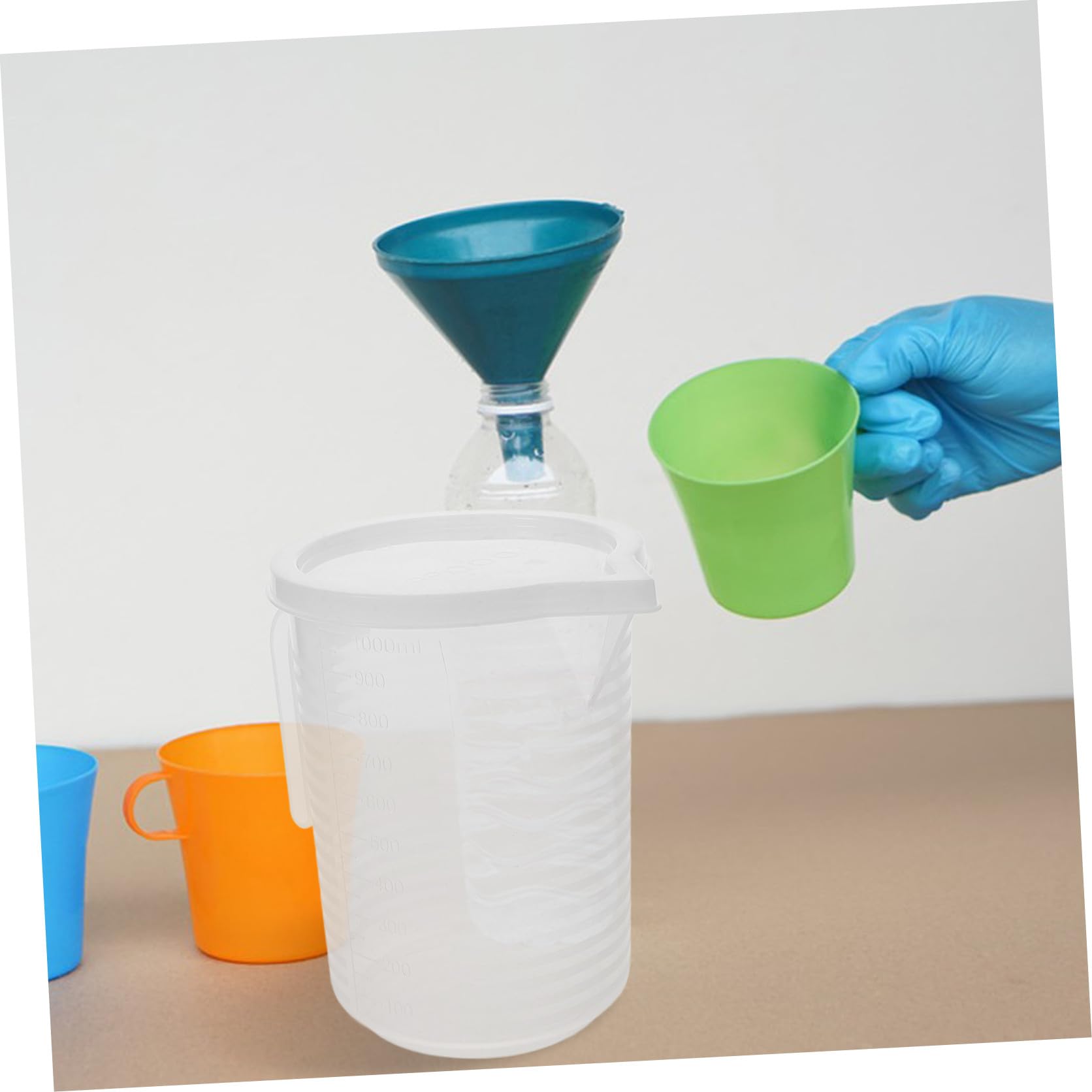 PRETYZOOM 4 Pezzi Di Robusta Brocca Graduata Portatile Con Coperchio Per Bilancia Da Caffè E Tazza Da Caffè