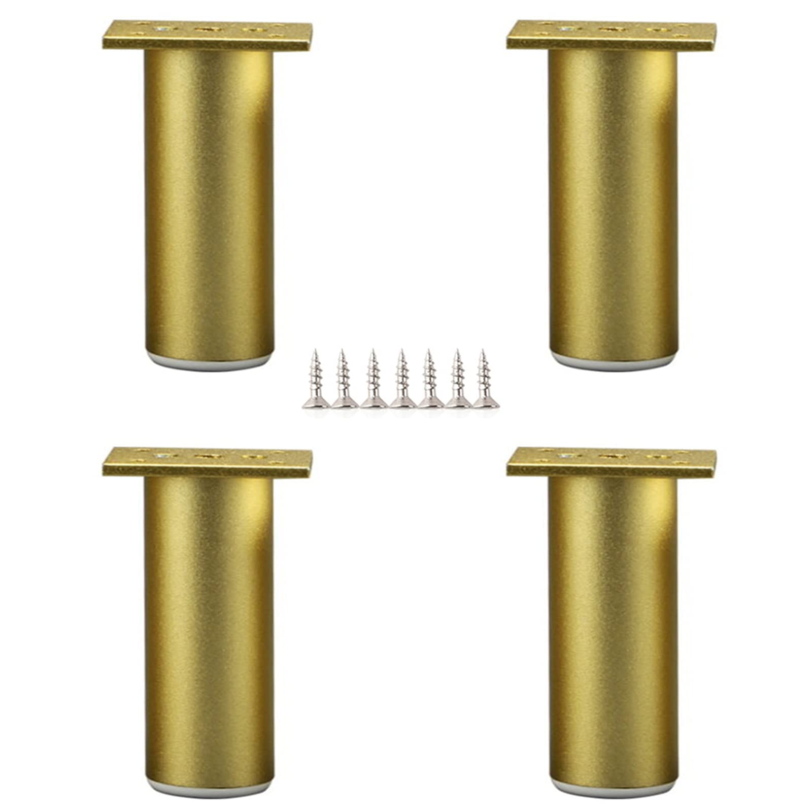 Patas de mesa regulables de metal, juego de 4 unidades doradas de 18 cm para total estabilidad
