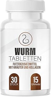Saint Nutrition® Wurm Tabletten – Wurmkur sekundierend für Katze und Hund - Futterzusatzmittel für Tiere - Ohne künstliche Zusätze – Einfach anzuwenden für Katzen und Hunde – 30 Stück product image
