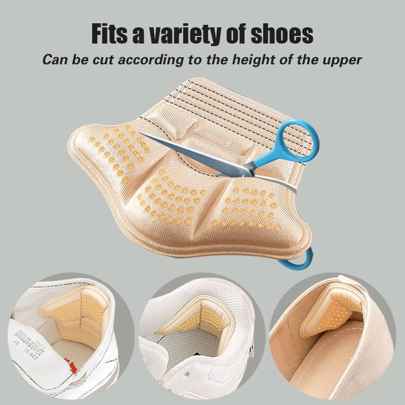 Miniatura 6 de Insertos de cojín en la parte posterior del talón, 8 almohadillas de agarre para botas, zapatos sueltos demasiado grandes, almohadilla de zapatos