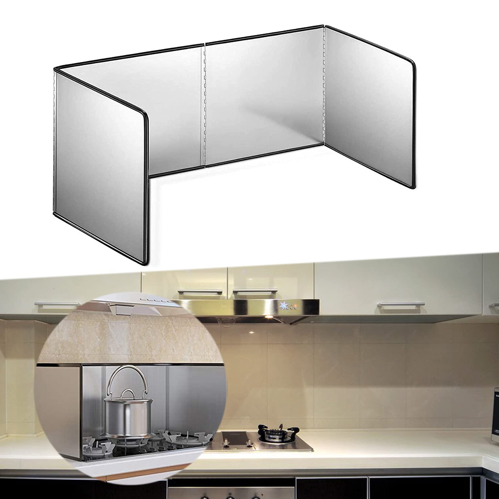 Roestvrij staal Opvouwbare Keuken Muur Fornuis Olie Splash Guard Block Cover, Fornuis Splash-proof Oliebarrière, Splatter Guard Olie Anti Splatter Shield Voor Keuken Kookplaat Koekenbeschermer Roestvrij staal Opvouwbare Keuken Muur Fornuis Olie Splash Guard Block Cover, Fornuis Splash-proof Oliebarrière, Splatter Guard Olie Anti Splatter Shield Voor Keuken Kookplaat Koekenbeschermer