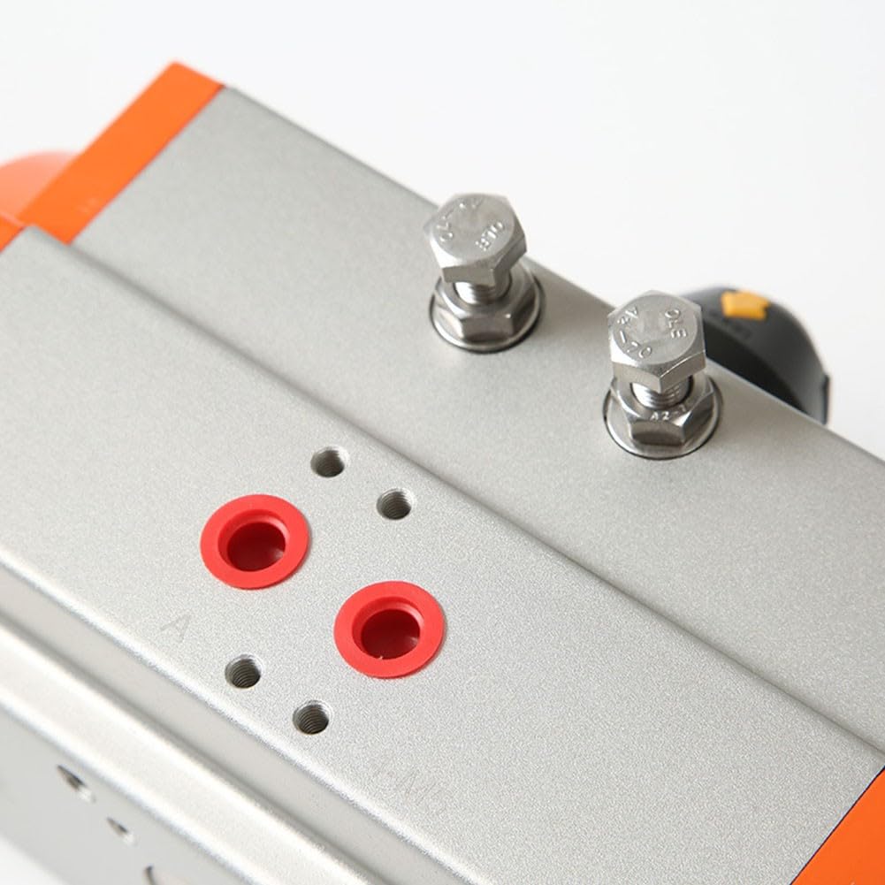 DAZZLEEX Válvula de bola accionada neumática, GT/AT ángulo de rotación 90 ° Válvula de bola neumática actuador neumático de doble efecto (GT-75)