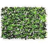 DOEWORKS Expandable Fence Privacy Screen for Balcony Patio Outdoor, Faux Ivy Fencing Panel for Backdrop Garden Backyard Home Decorations - 2PACK
